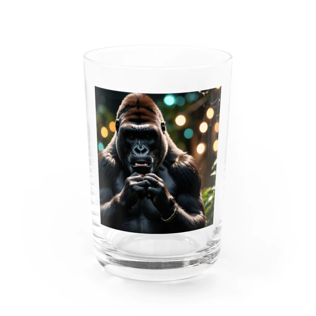 fumi_sportsのボイパしてるゴリラ Water Glass :front