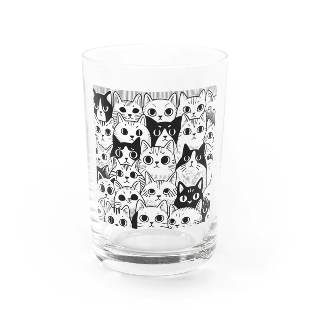 よろずや 重月の猫の小宇宙（ねこのこうちゅう） Water Glass :front