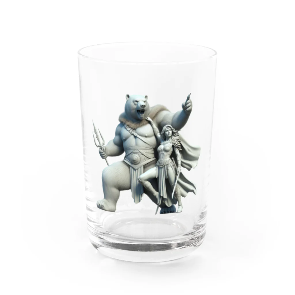 e-lily32のBEARと戦士　B Water Glass :front