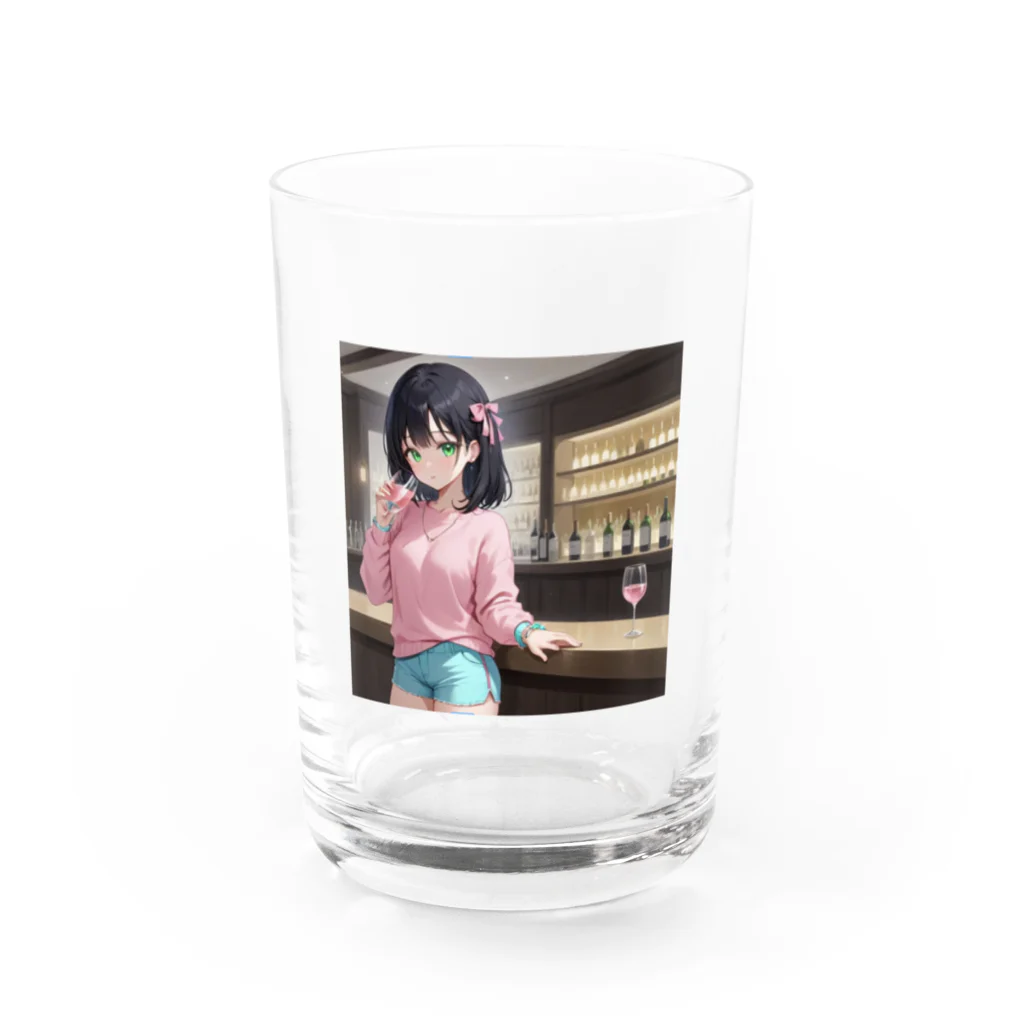 AIデザインちゃんの酒豪AIちゃん　ロリ系女子のワイン愛好家 Water Glass :front