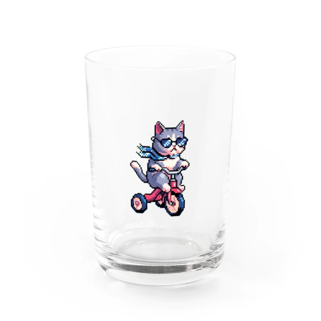 暴走三輪車の暴走三輪車お猫様 Water Glass :front