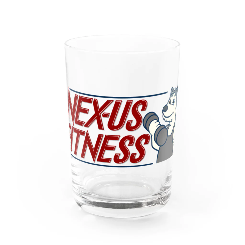 nex-usfitness武蔵浦和のネクサスフィットネス武蔵浦和のロゴグッズ Water Glass :front