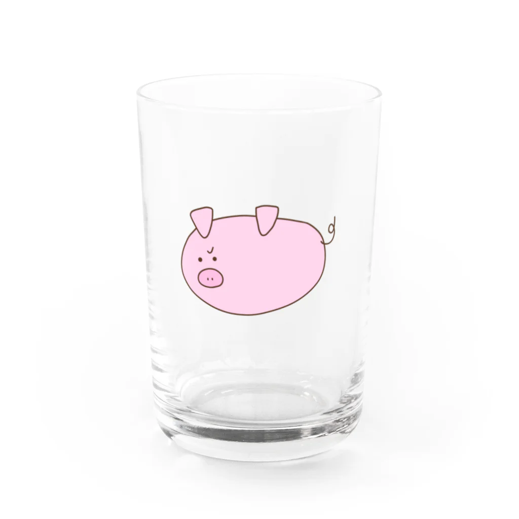 Hanamari のあたち、怒ってます　byぶた Water Glass :front