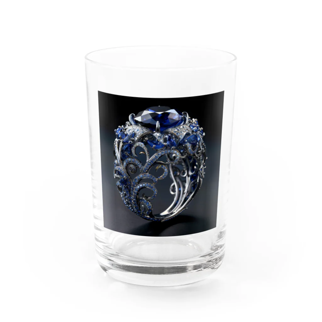 AQUAMETAVERSEの高価で魅力的なサファイアの指輪　BLUE PLUM  691 Water Glass :front