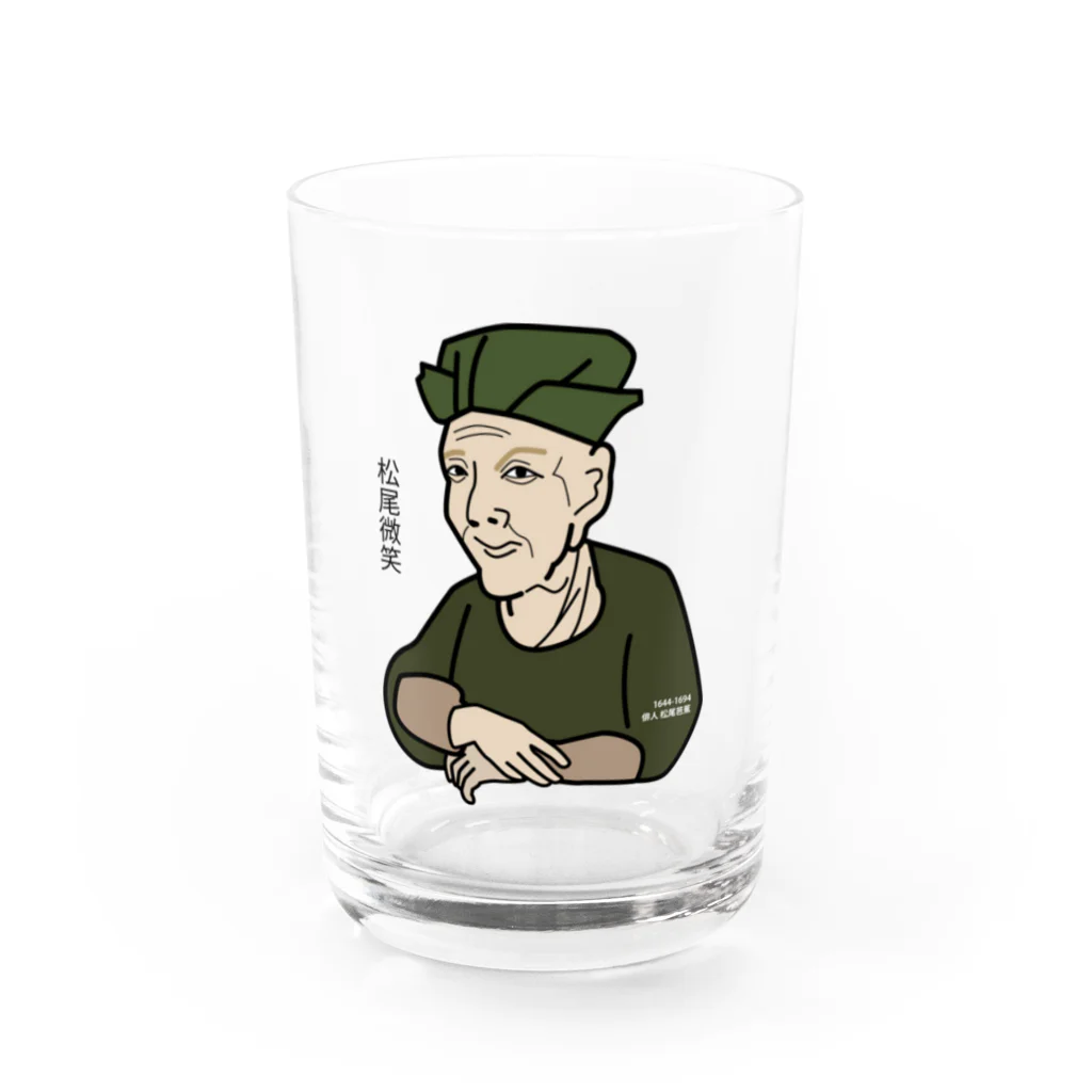 B-catのだじゃれ偉人シリーズ「松尾芭蕉」 Water Glass :front