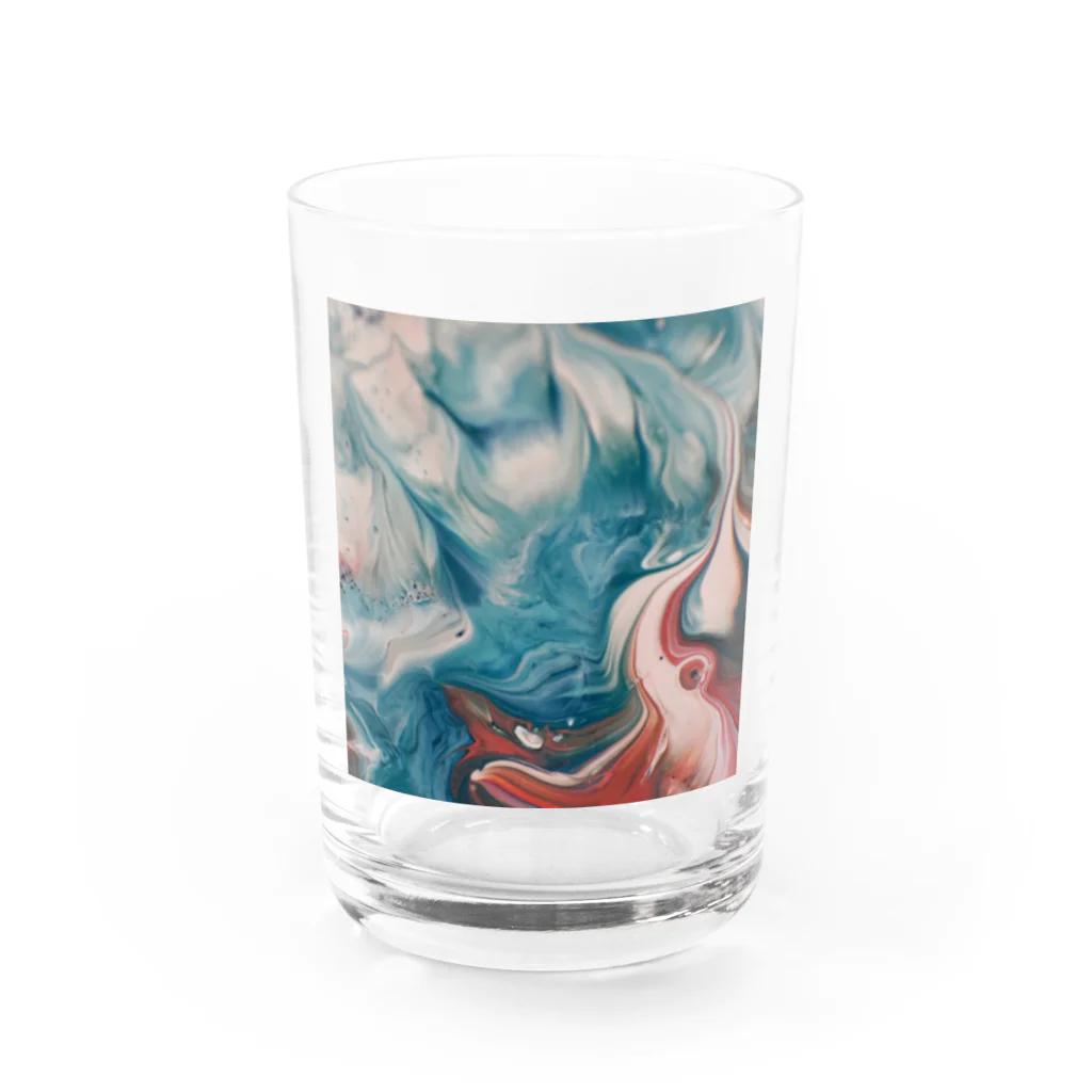 R-mayの鮮やかなマーブル Water Glass :front