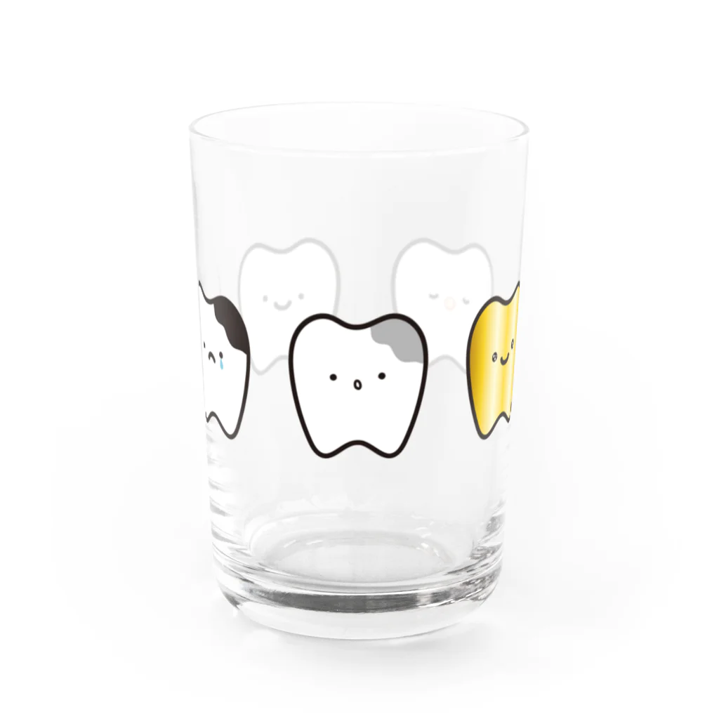 めんめんめんだこ屋のゆかいな歯たち Water Glass :front