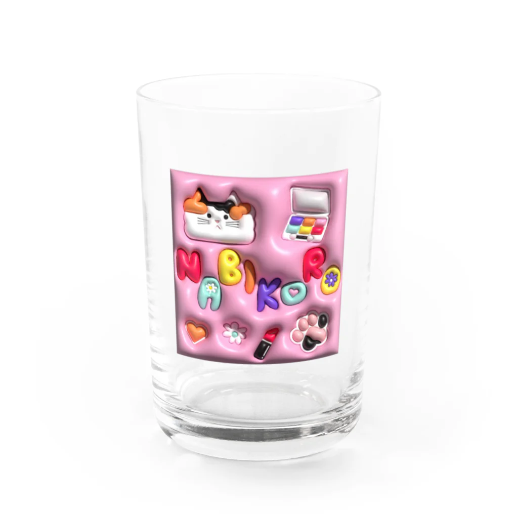 そぼろのプリント屋さんのナビコロリ Water Glass :front