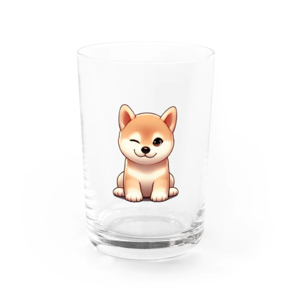 noririnoのウィンク柴 Water Glass :front