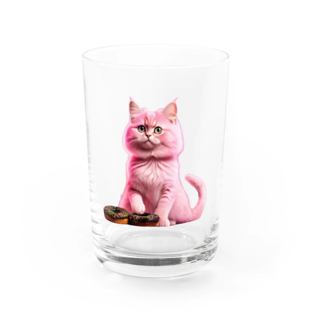 景福電影有限公司のcat and donut Water Glass :front