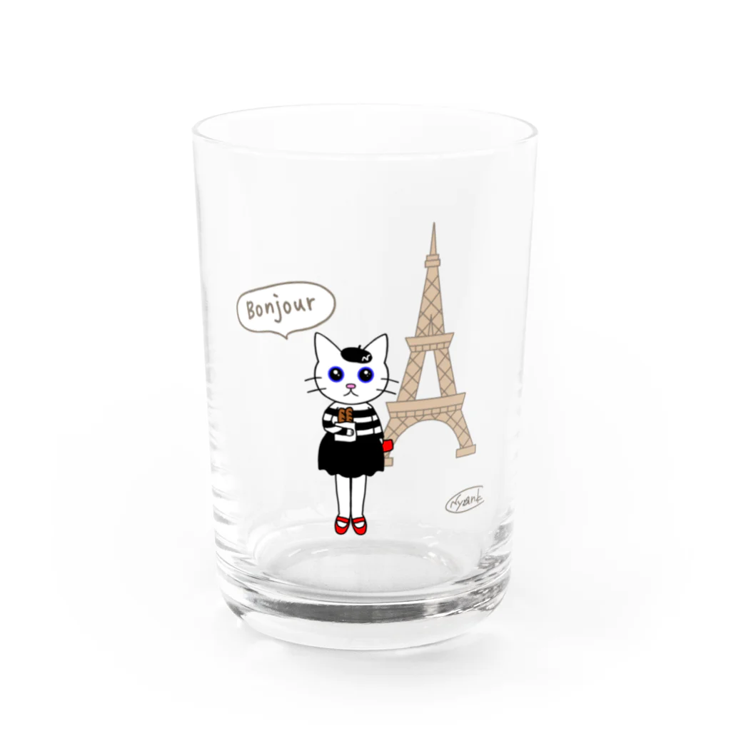 (C)にゃんくしー雑貨店のにゃんくしー inフランス Water Glass :front