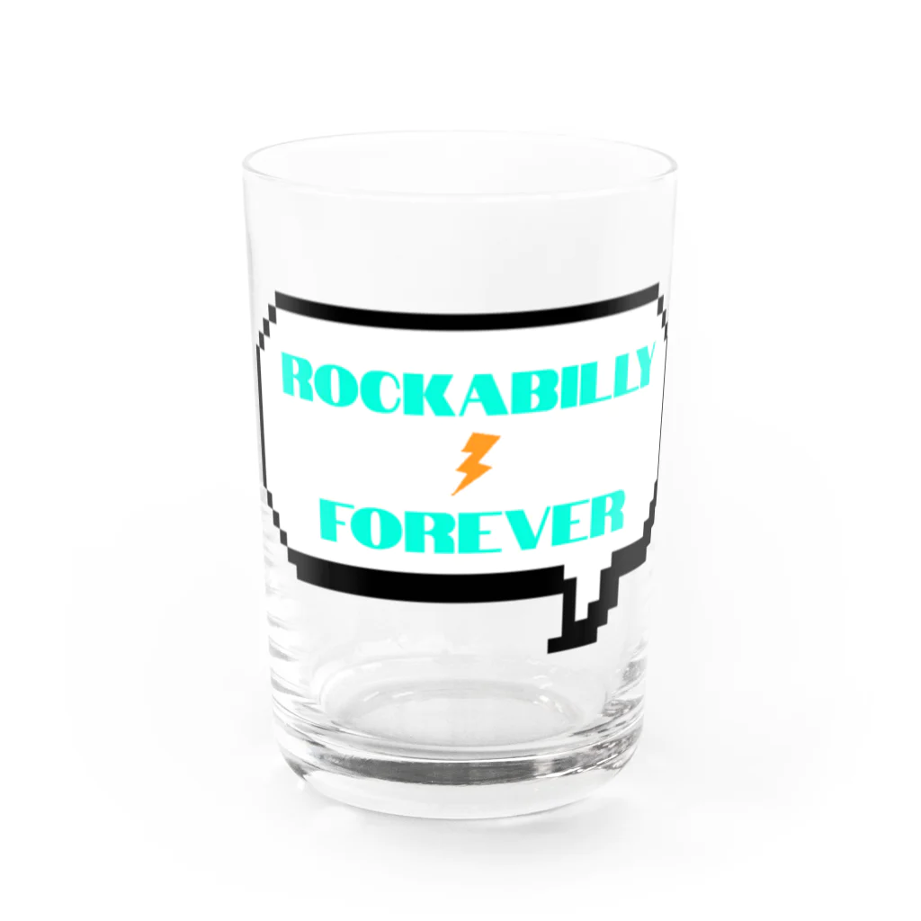 ロカビリーちゃんのROCKABILLY FOREVER(ふきだし) Water Glass :front