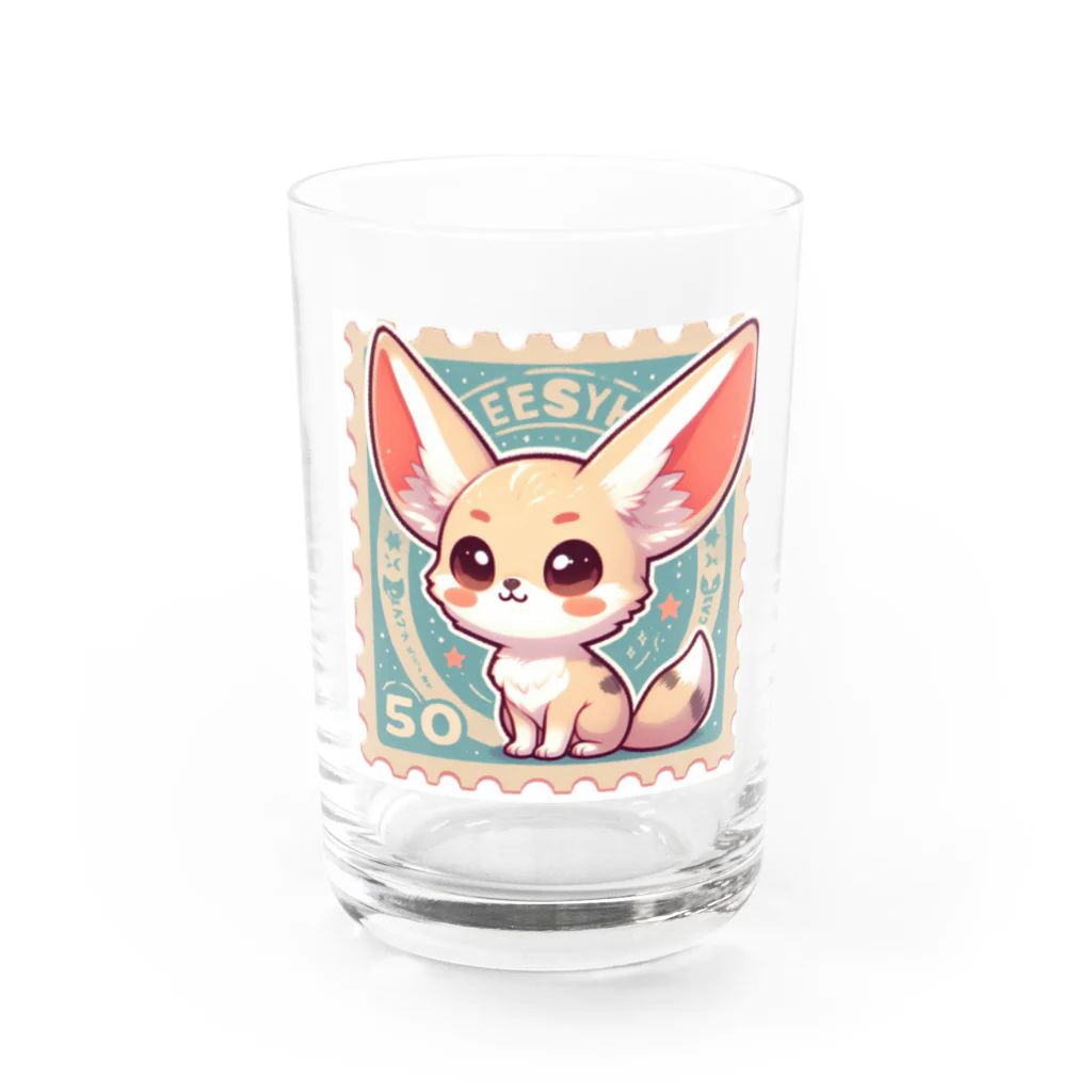 ゆうちゃんNFTいいねの耳長が可愛いフェネックちゃん Water Glass :front