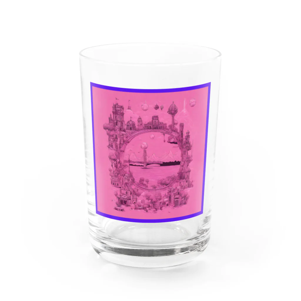 Yu-takuのpink world Water Glass :front