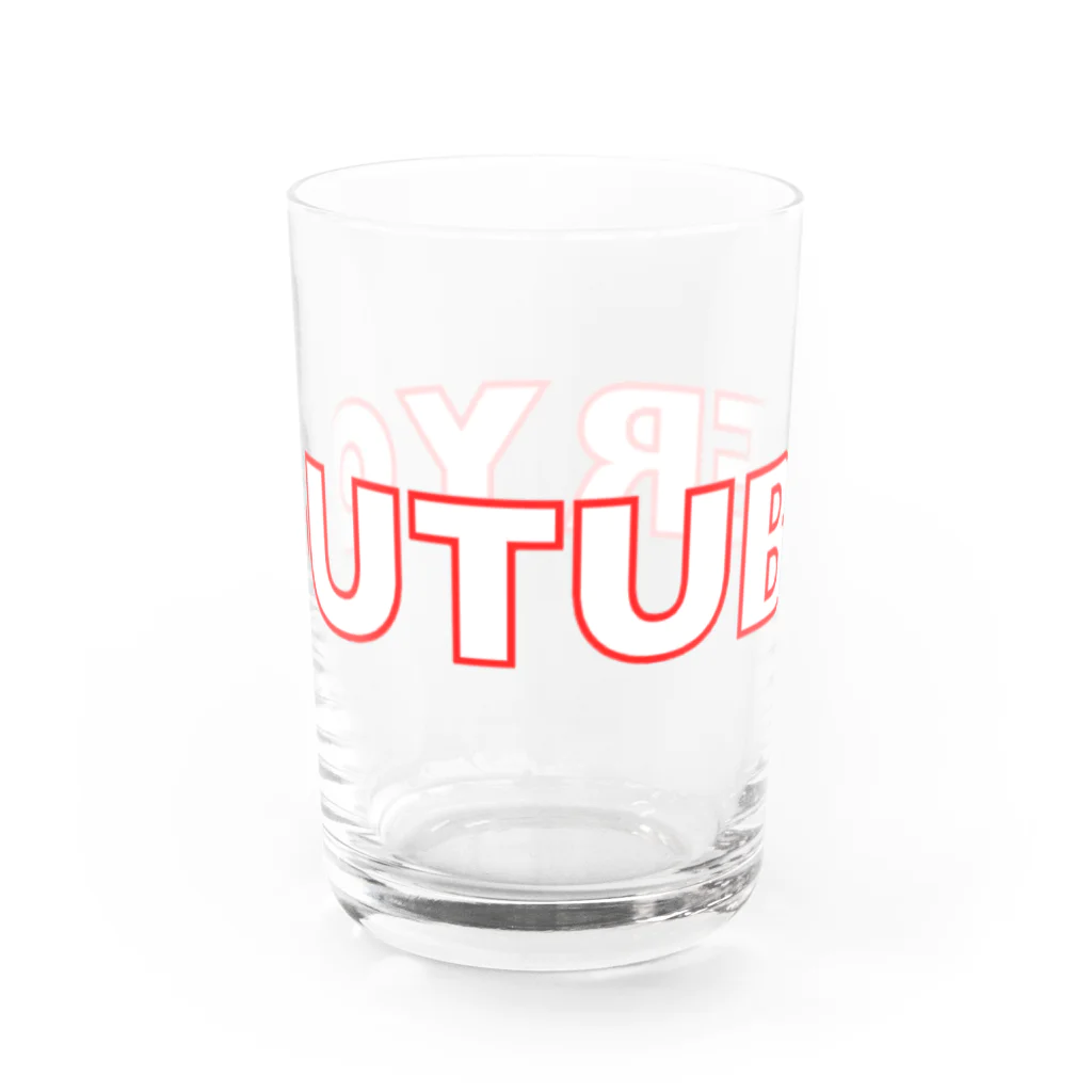 _nonotaku_のYouTuberロゴ Water Glass :front