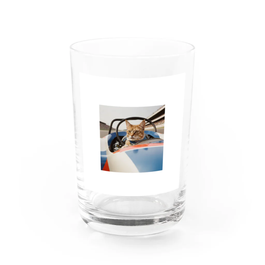 保護ねこねっこ倶楽部のスピードスターにゃんこ Water Glass :front