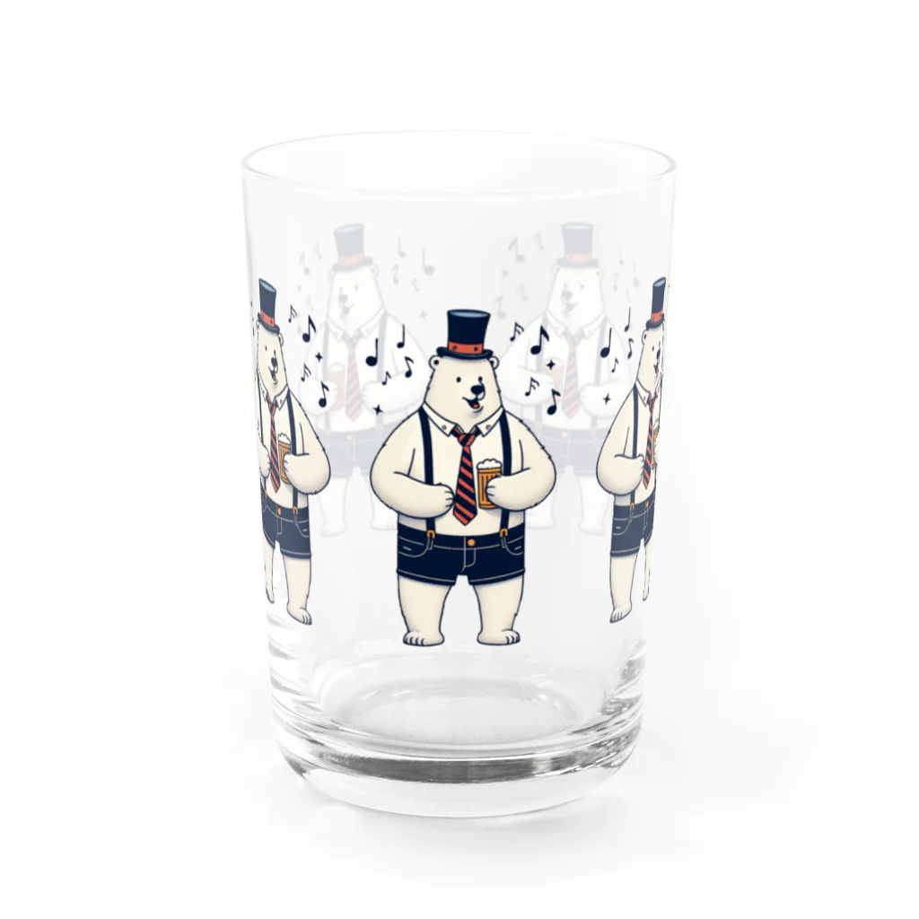 ほかほかしろくまのあったかざっかやのパーティしろくま Water Glass :front