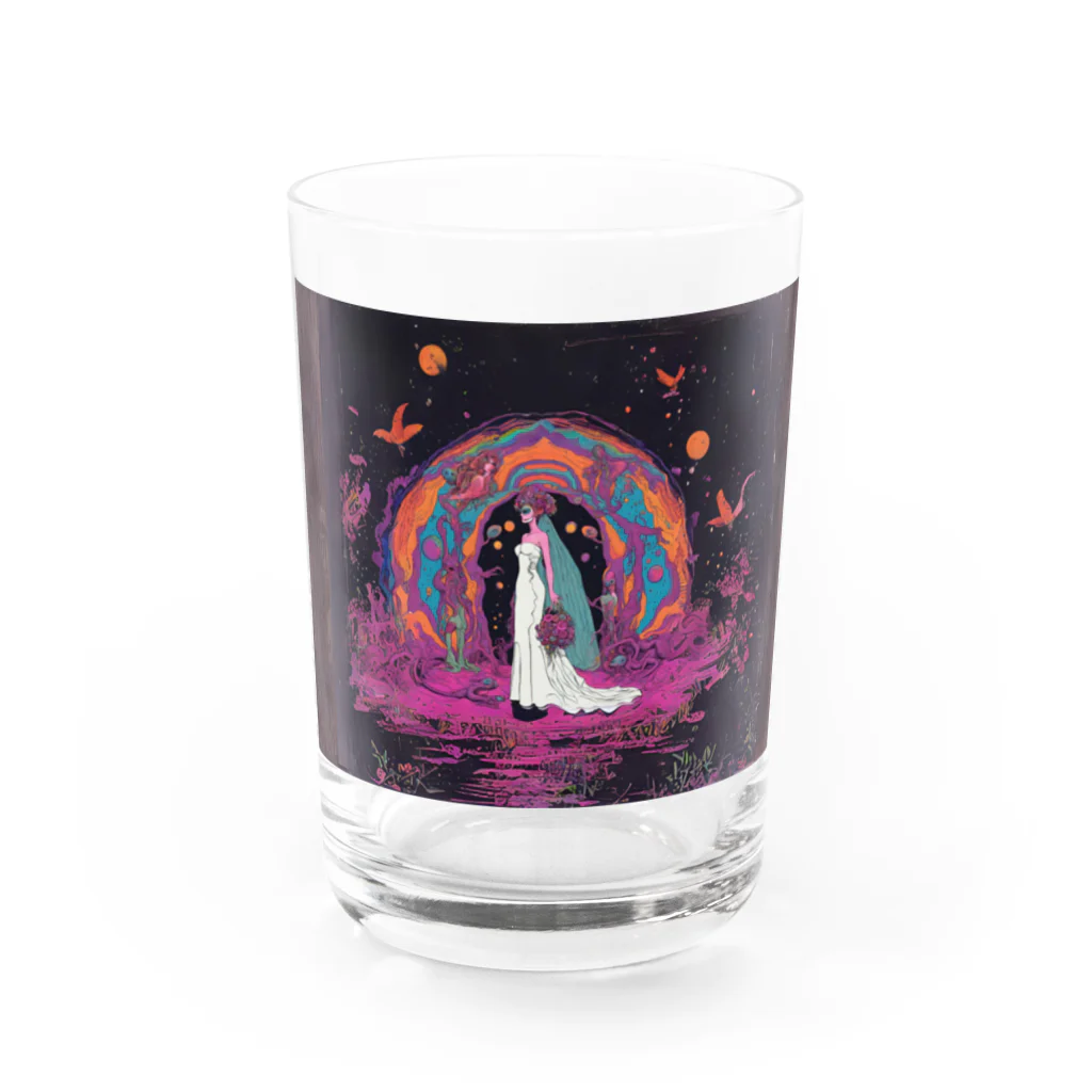 サイケデリックえりの美しき花嫁 Water Glass :front