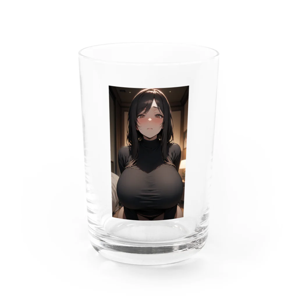 名前募集中の見ててくれる巨乳のお姉さん① Water Glass :front