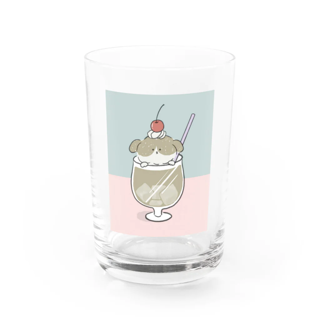 umemoのショップのラサのカフェオレ Water Glass :front