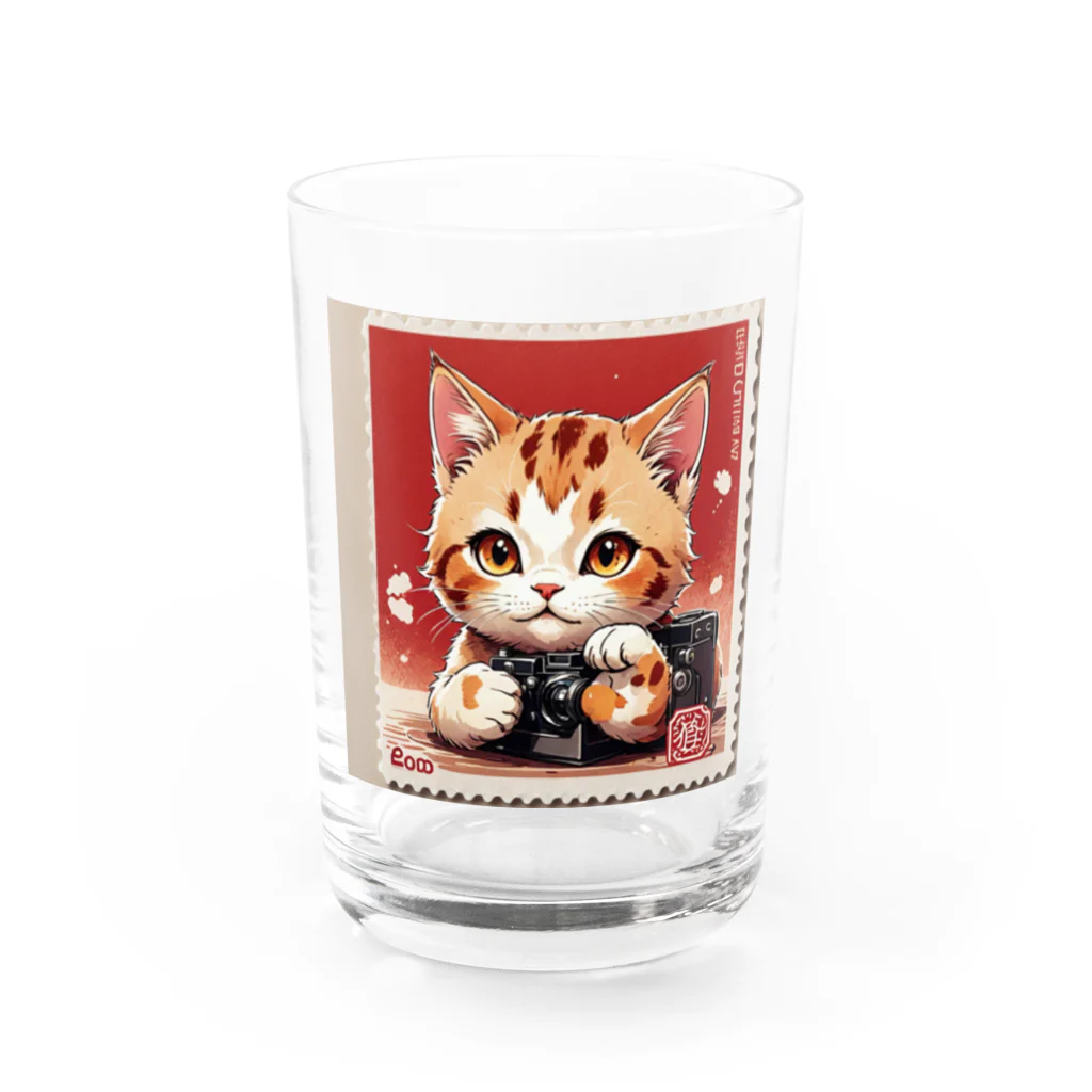 syun78のお店のカメラが好きな猫 Water Glass :front