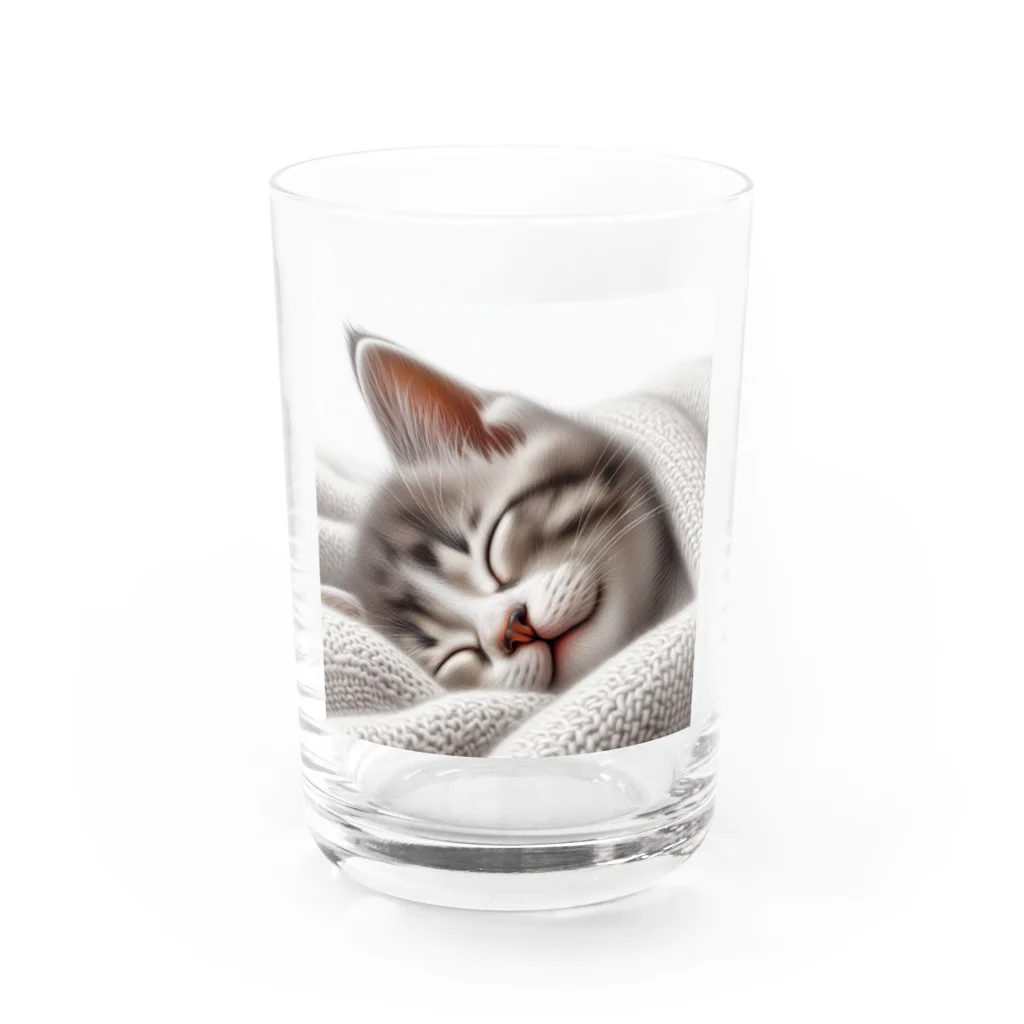 kangekiのお昼寝にゃんこNo.4 Water Glass :front