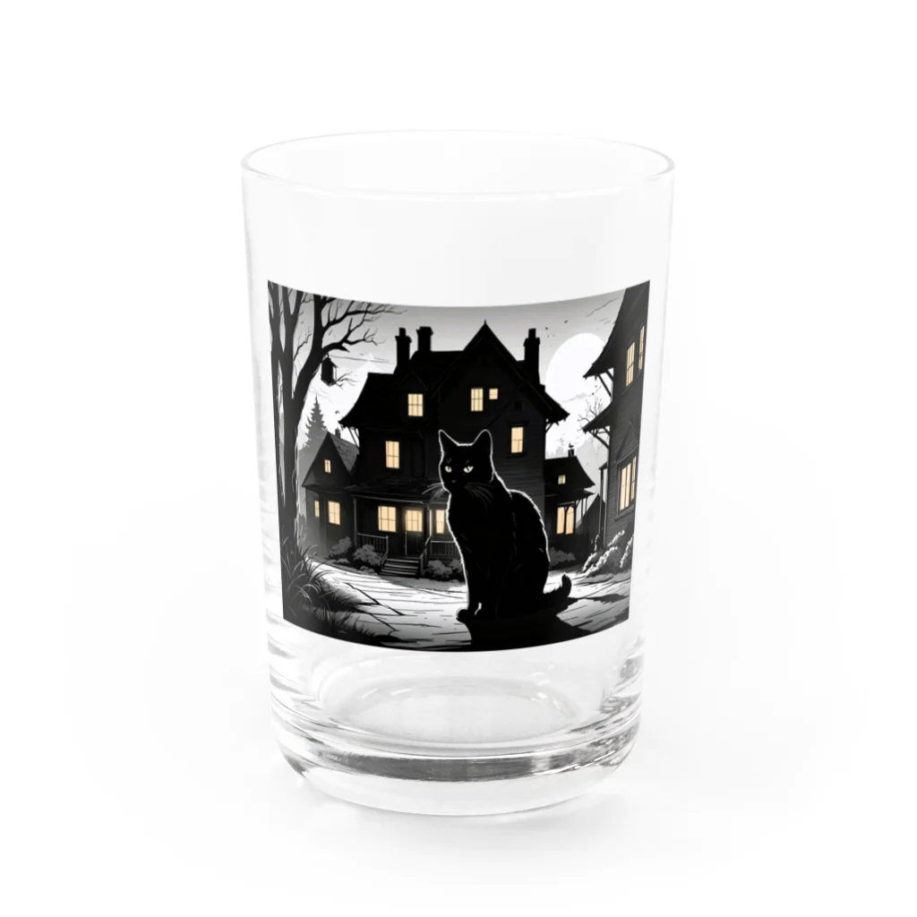 studio eizoの黒猫の思い (=^・^=) Water Glass :front