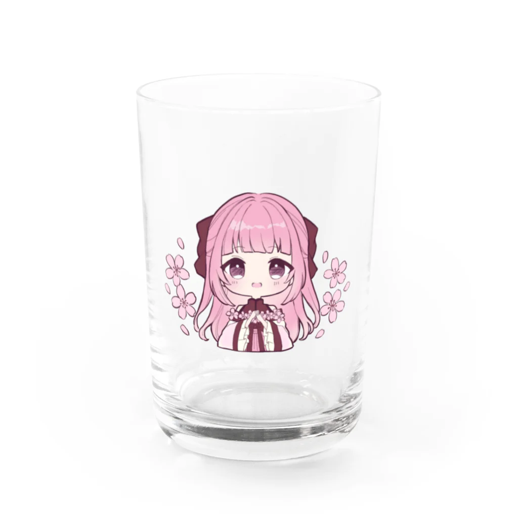 葉山そら　suzuri shopの聖桜ちゃん（カラフル） Water Glass :front