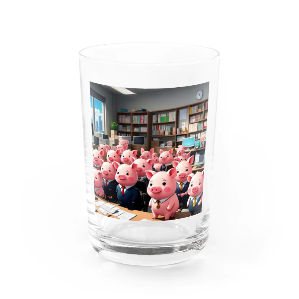 MTHの会社のらいんあっぷをするみにぶた管理製品 Water Glass :front