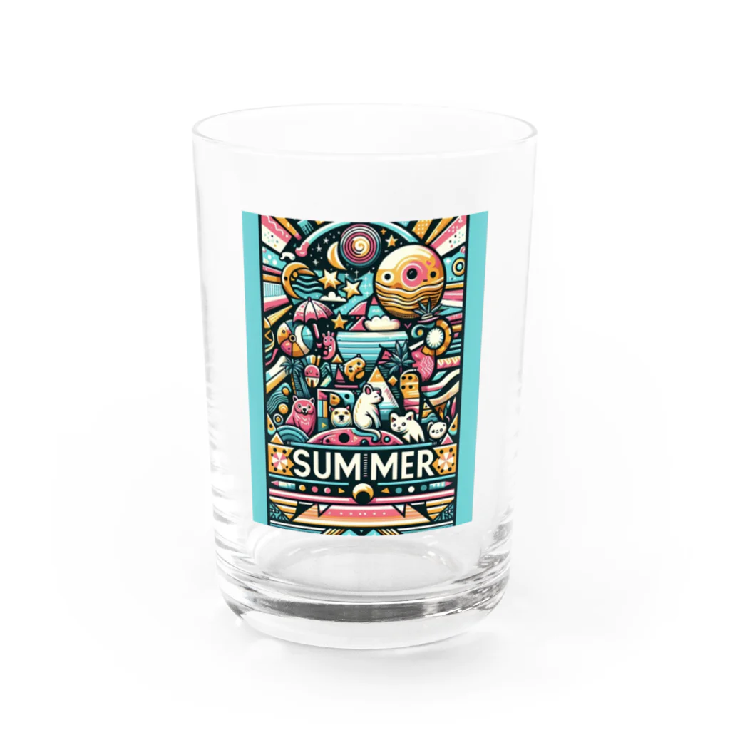 スケートリートのサンセットストリート Water Glass :front