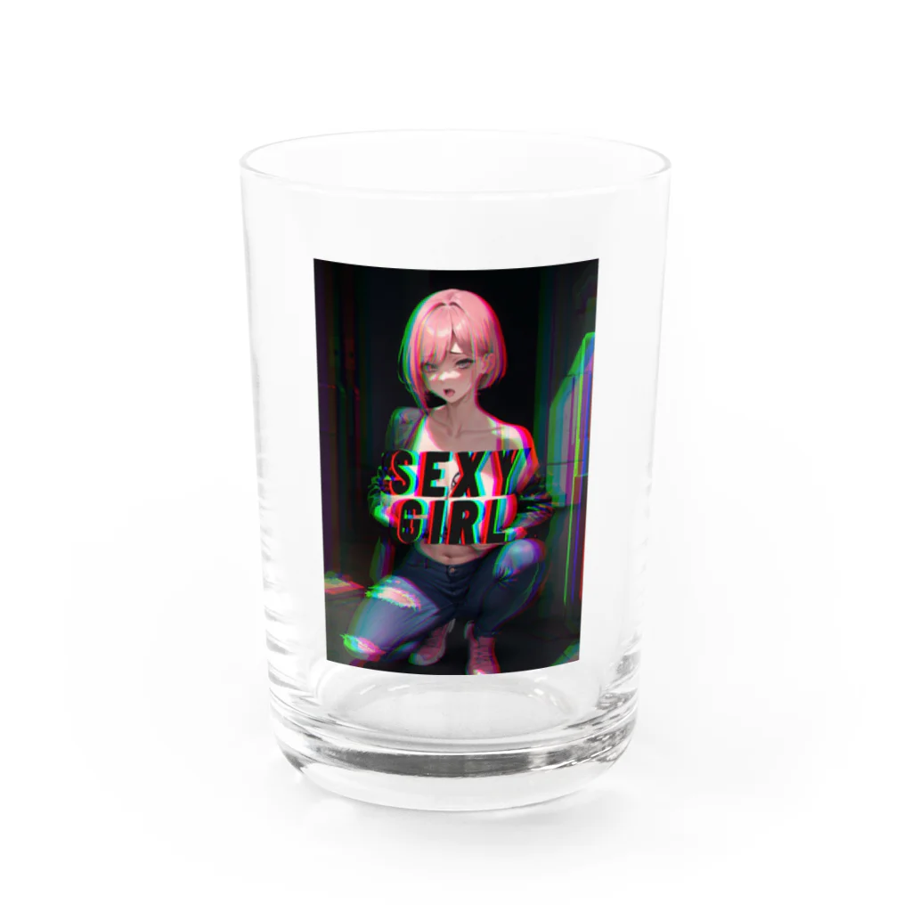 adultistのサイバー ピンクセクシーガール Water Glass :front