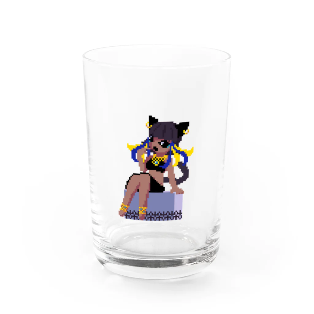 獅子のしっぽの豊穣お嬢バステトちゃん Water Glass :front