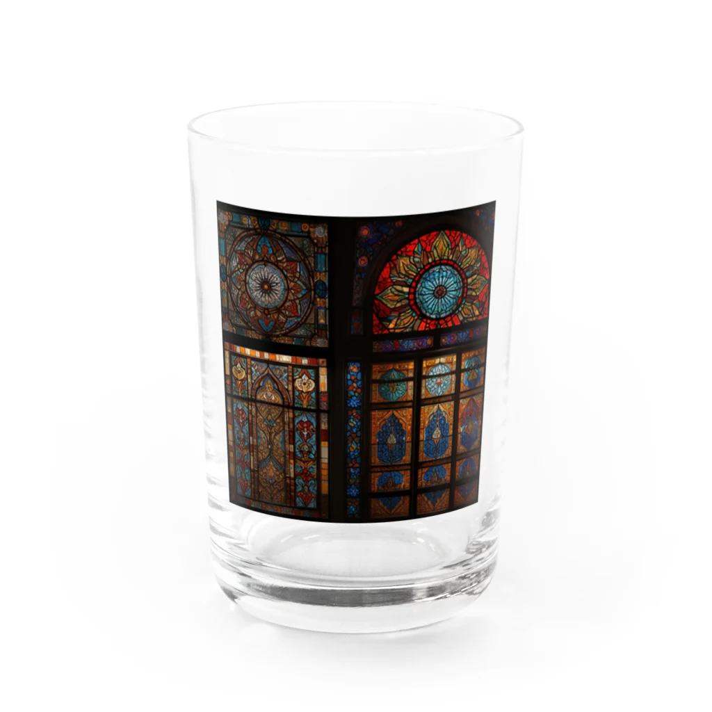 ganeshaの中東の宮殿のステンドグラス Water Glass :front