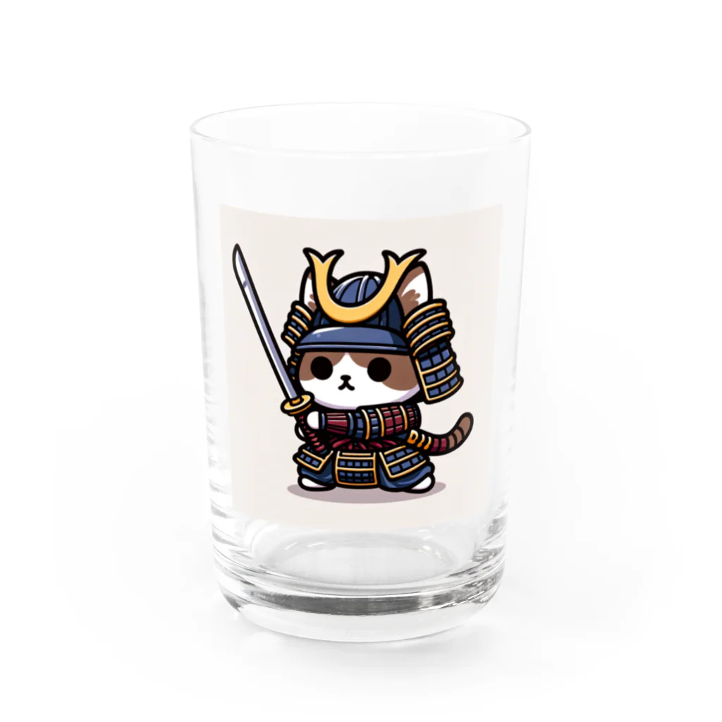 にゃんラボの武士にゃんこ Water Glass :front