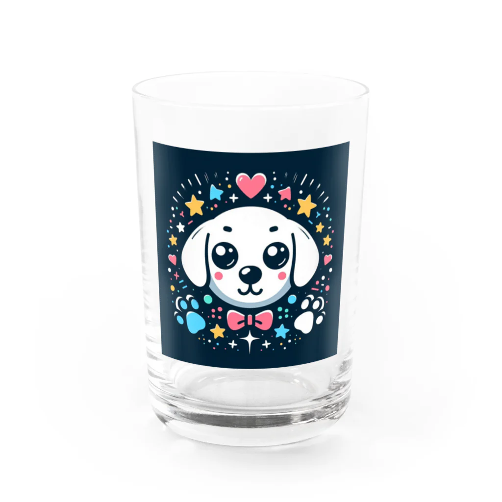 金太郎の可愛い犬のデザイングッズ2 Water Glass :front