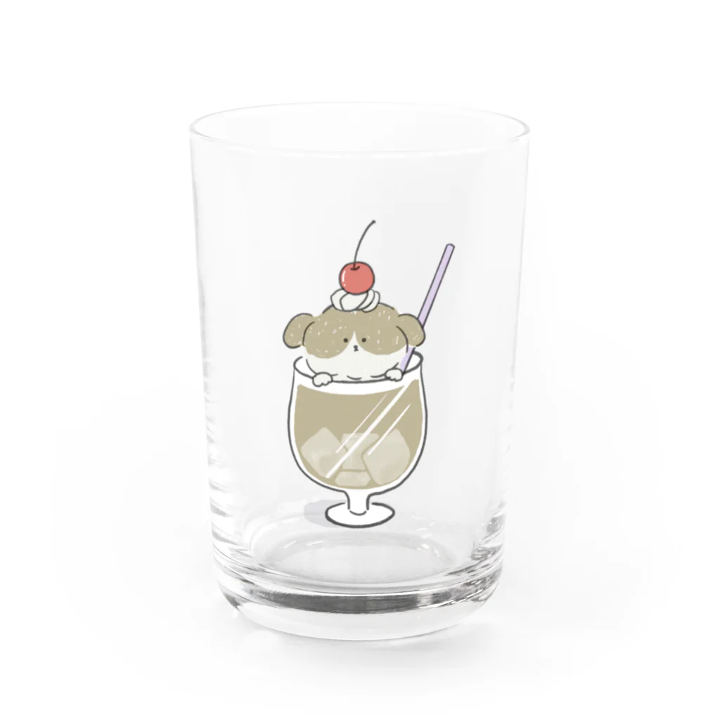 umemoのショップのラサのカフェオレ Water Glass :front