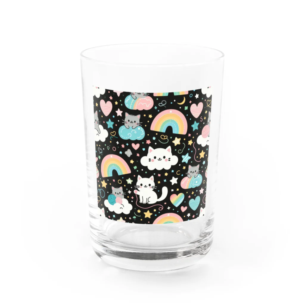 ふぃーちゃーの猫雲 Water Glass :front