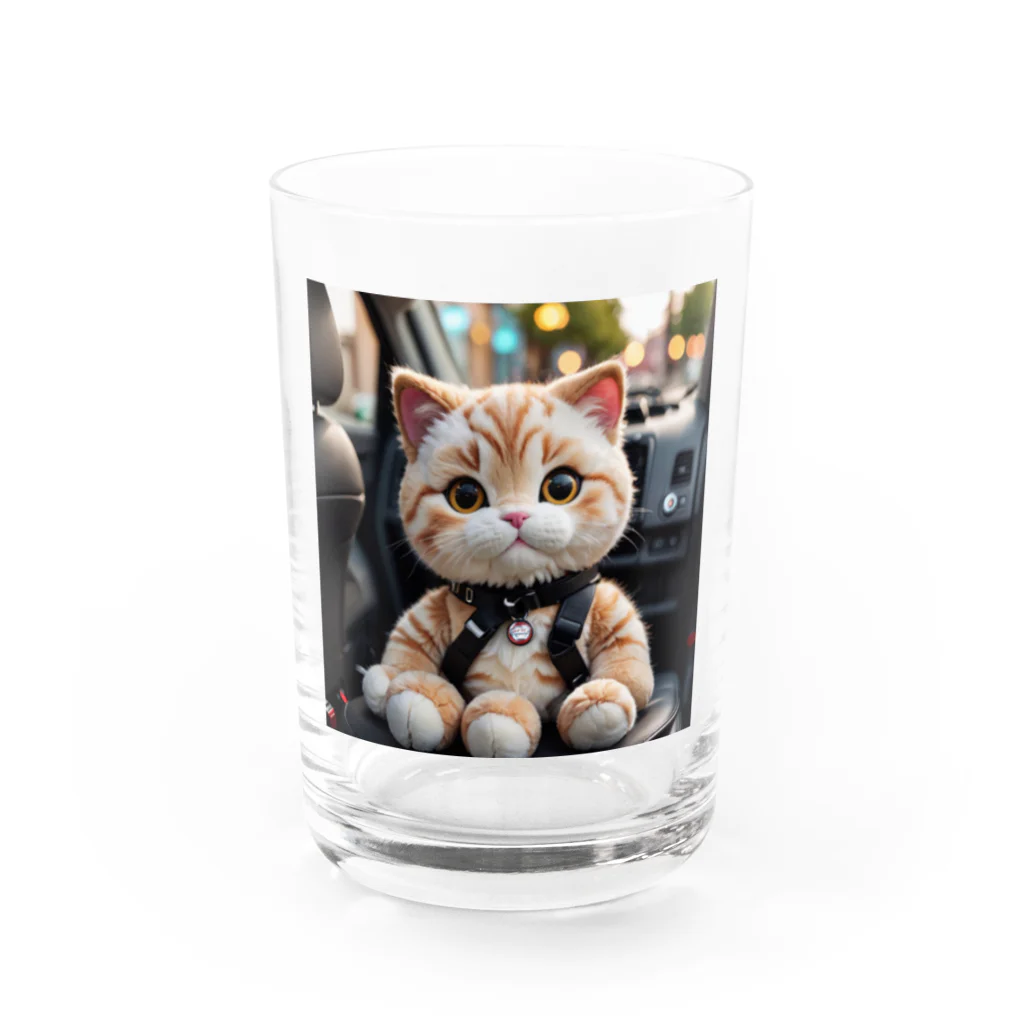 asnaynの車でお出かけネコちゃん Water Glass :front