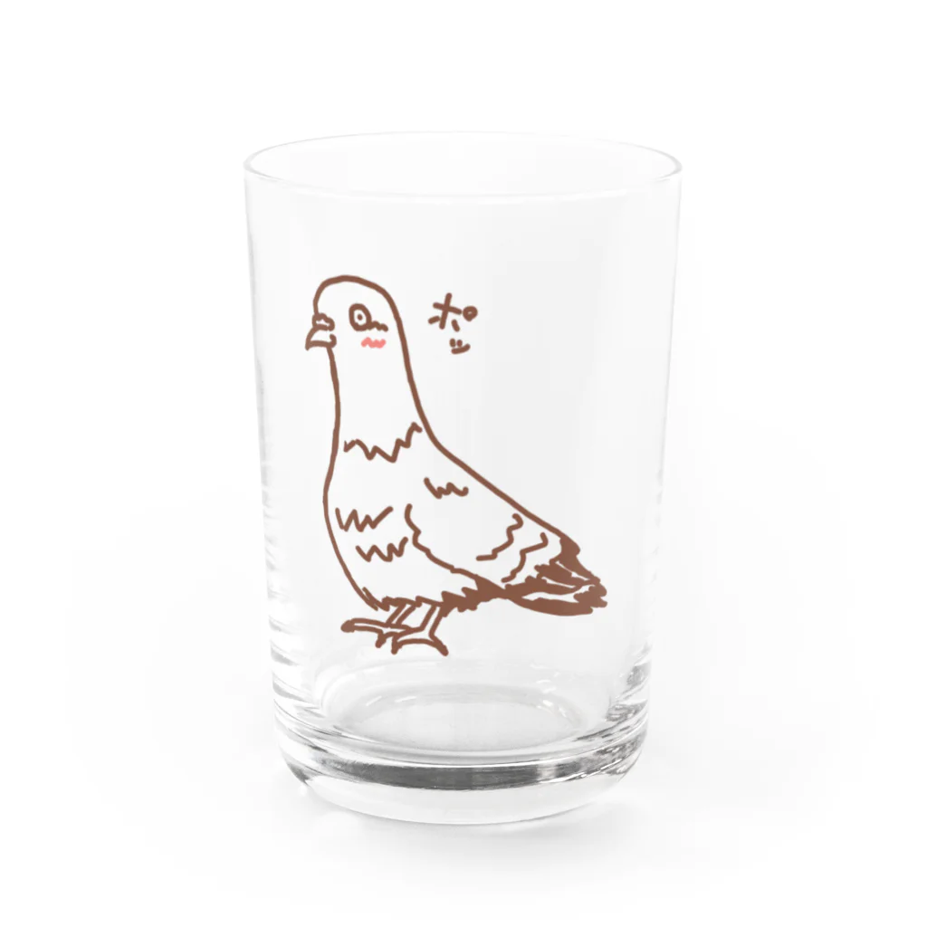 ムエックネの恋をした鳩 Water Glass :front