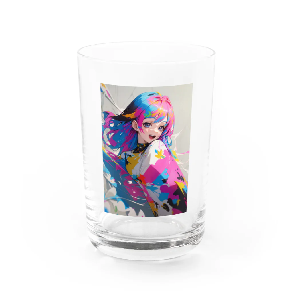 やってるよ！のマーブルガール Water Glass :front