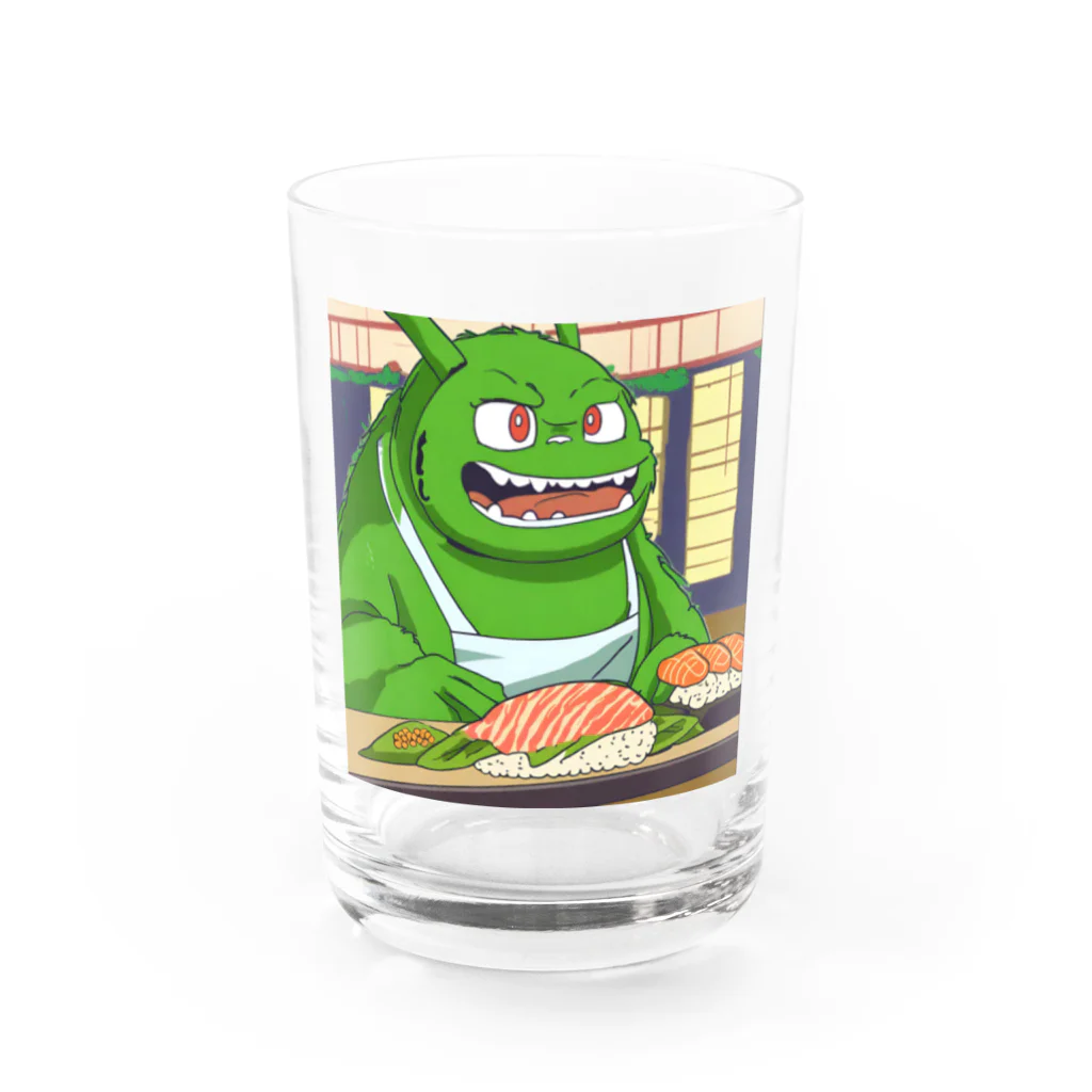 Kyun_uranaiの寿司職人を目指す緑の妖怪 グラス前面