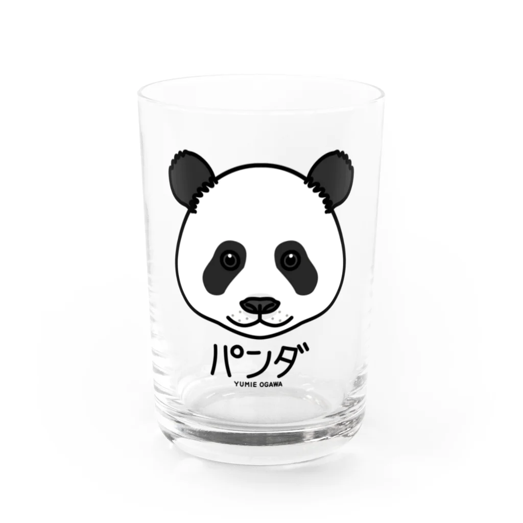 オガワユミエの10パンダ（キャラ） Water Glass :front