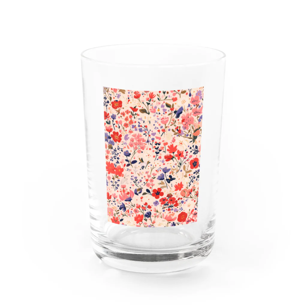 AQUAMETAVERSEの花柄のプリント　なでしこ1478 Water Glass :front