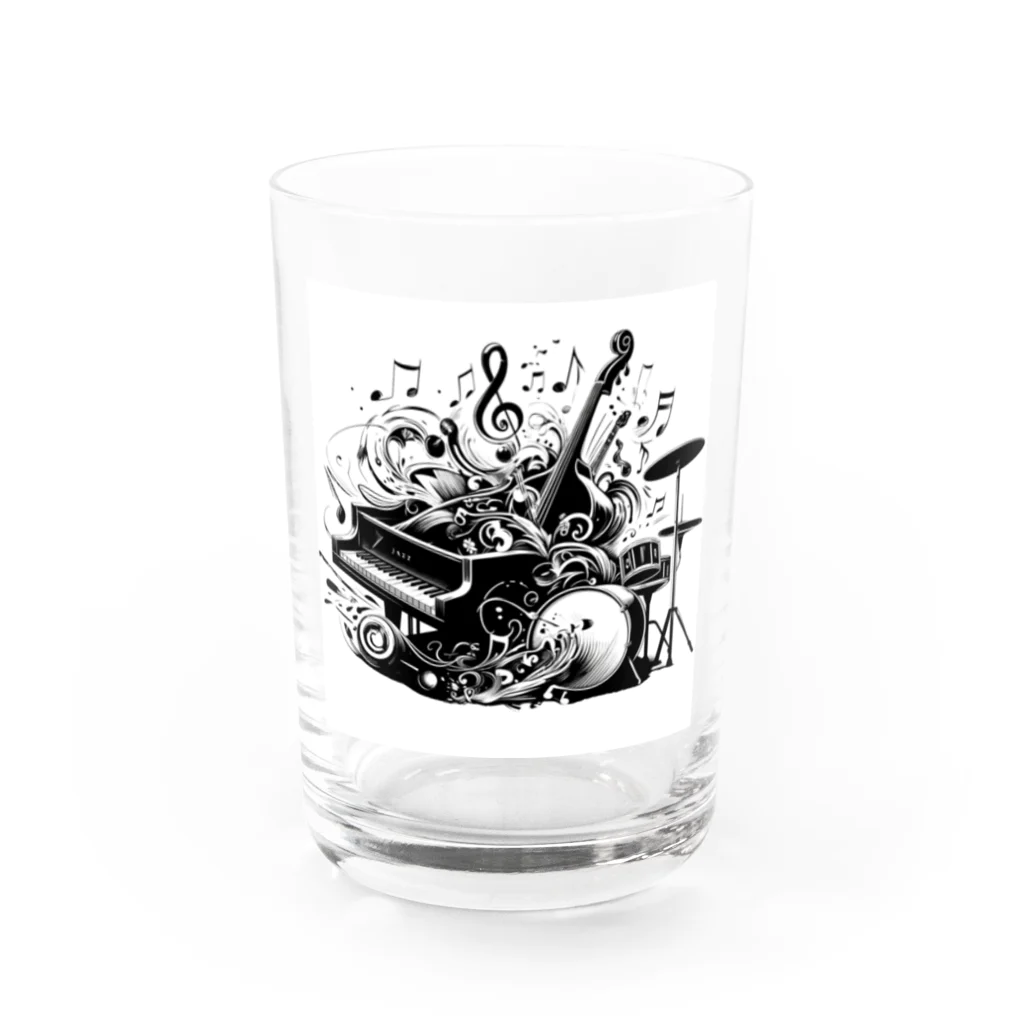 ニュートラルノードの♪Bursting Jazz Water Glass :front