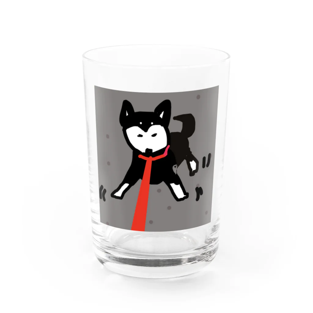 ペコりんショップの柴犬散歩拒否 Water Glass :front