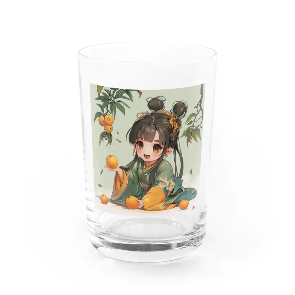 AQUAMETAVERSEの小さな弁財天様が豊富な収穫に喜び アメジスト 2846 Water Glass :front