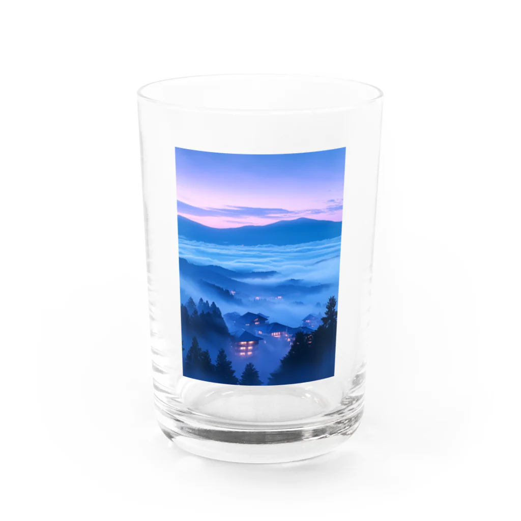 AQUAMETAVERSEの雲海とホテル街の灯　ラフルール　1859 Water Glass :front