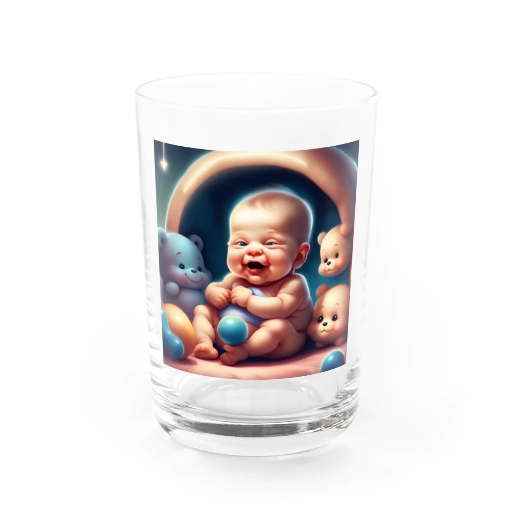 pompomダンスのぷくぷく赤ちゃん Water Glass :front