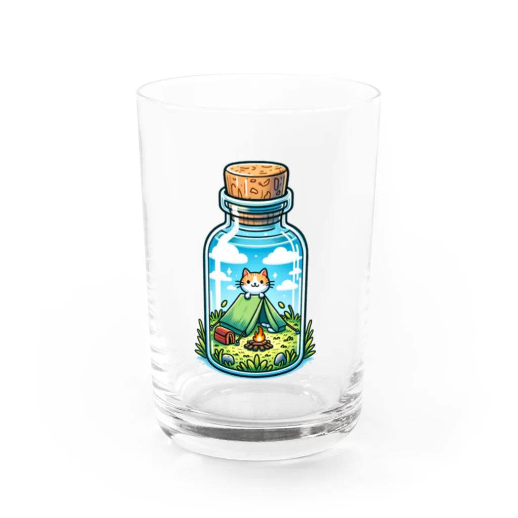 EseCAMPの瓶CAT Water Glass :front