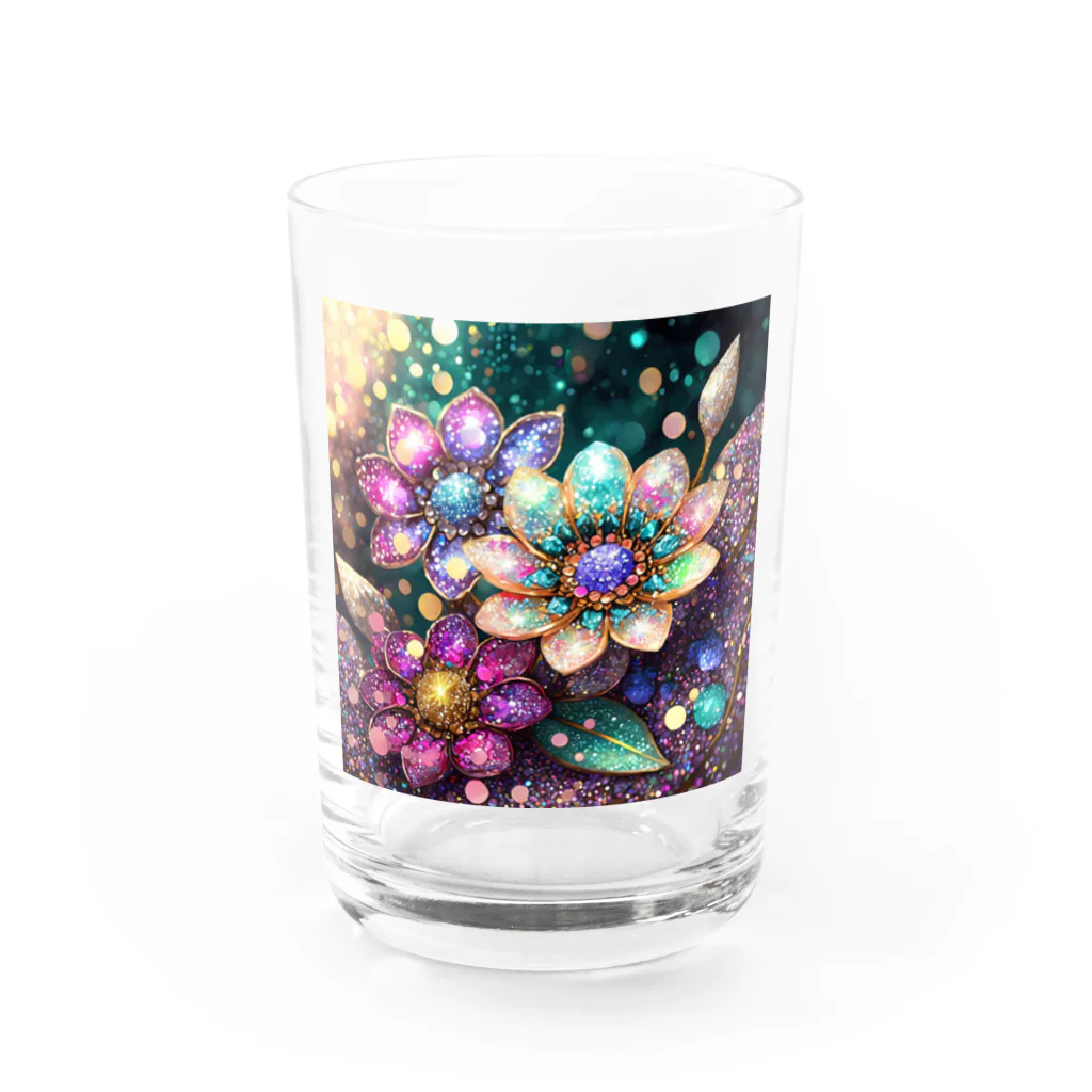 Rimapiの宝石のような花 Water Glass :front